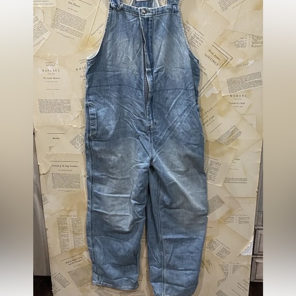 Free People Hunter Denim Overall We The Free Adjustable Straps Slouchy Century - Picture 5 of 5